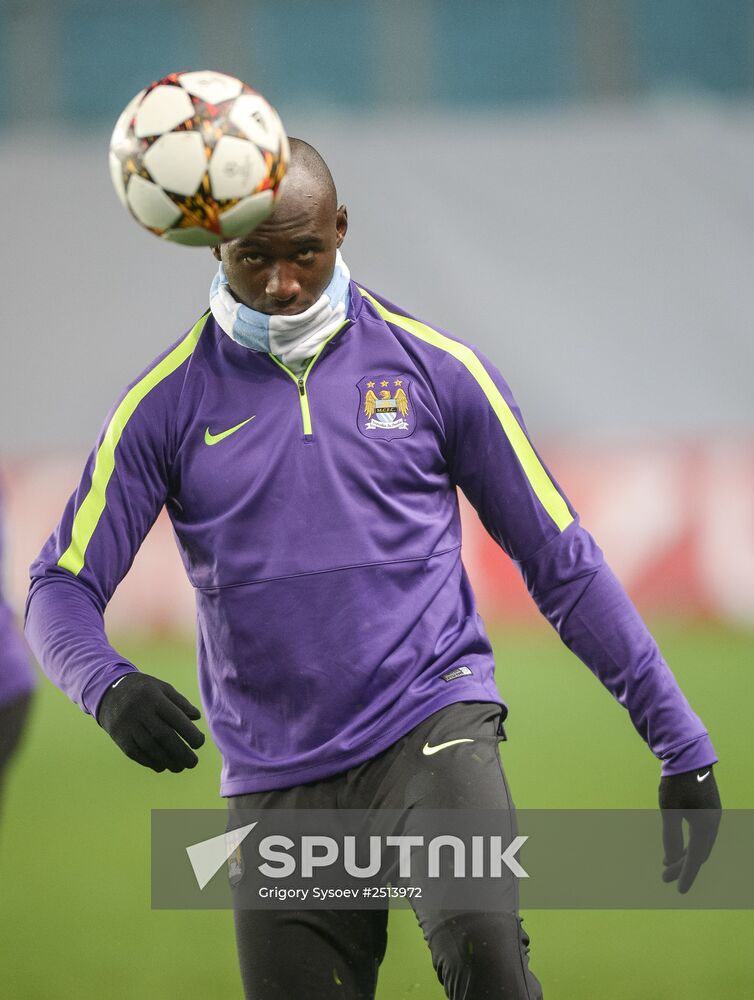 Football. Champions League. Manchester City in training
