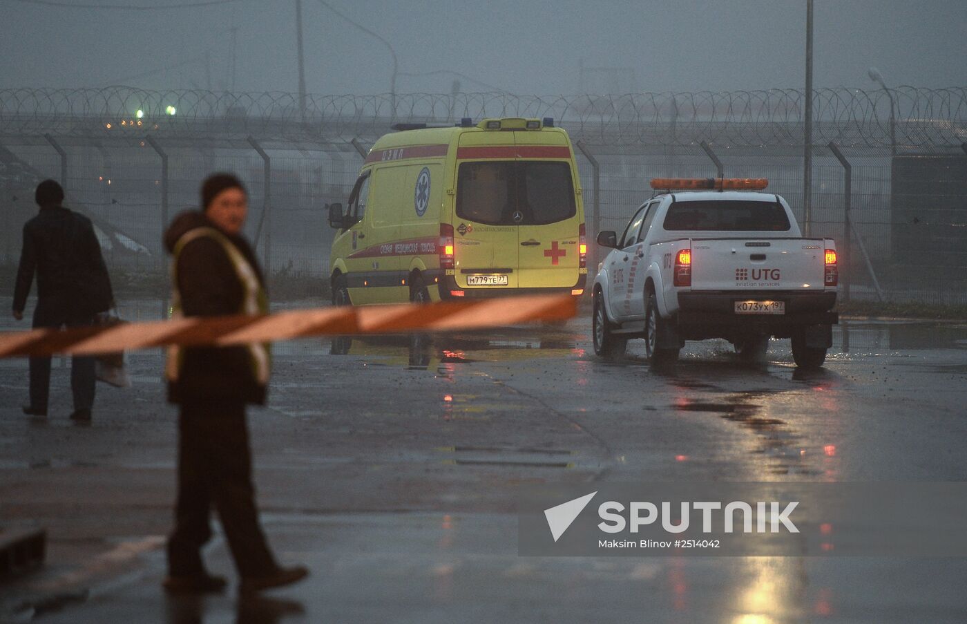 Plane crashes at Vnukovo airport