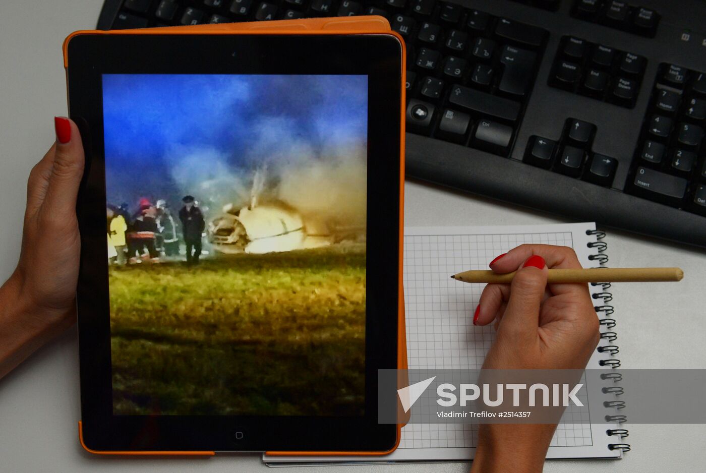 Plane crashes at Vnukovo airport