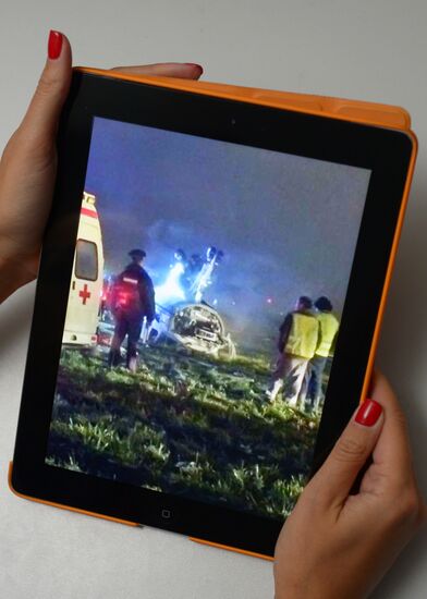 Plane crashes at Vnukovo airport