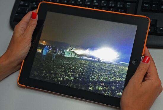 Plane crashes at Vnukovo airport