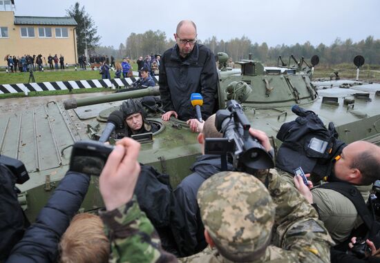 Ukrainian Prime Minister Arseny Yatsenyuk visits Lviv Region