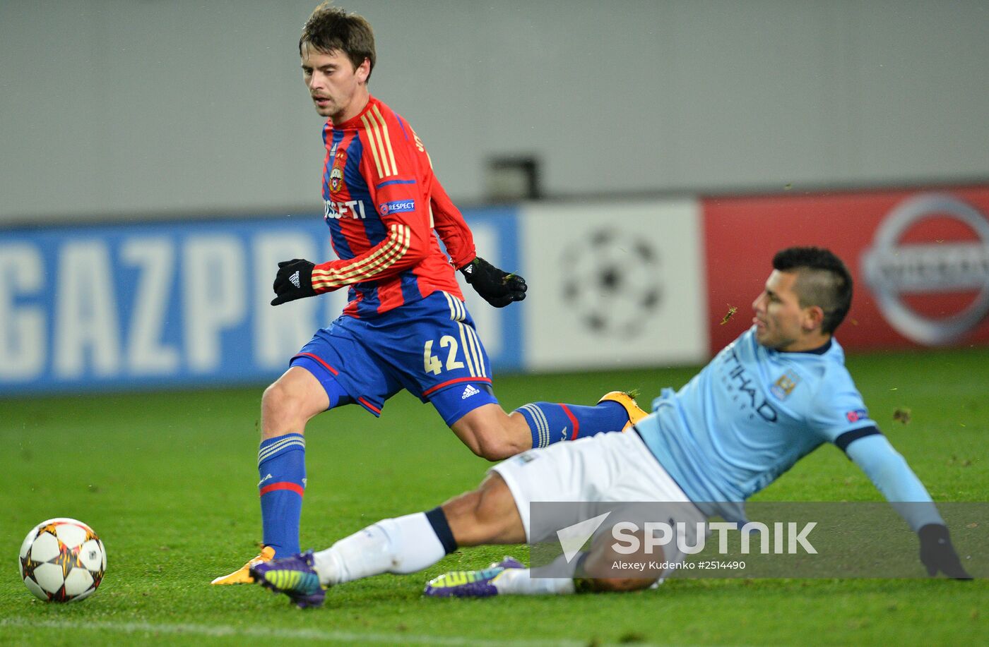 Football. Champions League. CSKA vs. Manchester City