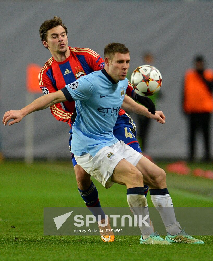 Football. Champions League. CSKA vs. Manchester City