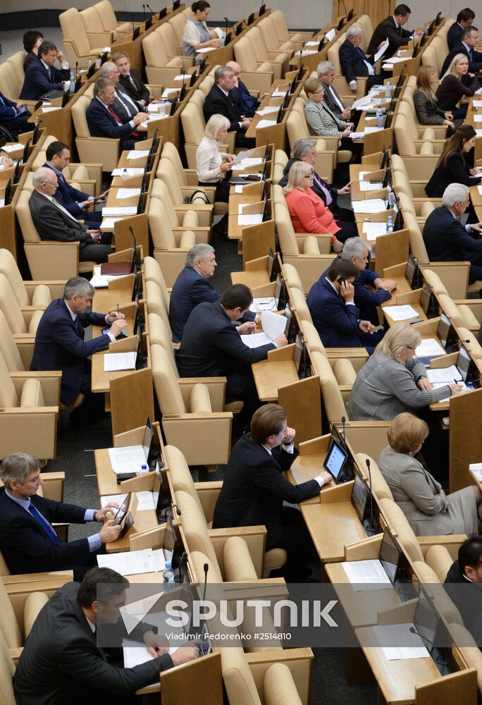 State Duma plenary meeting
