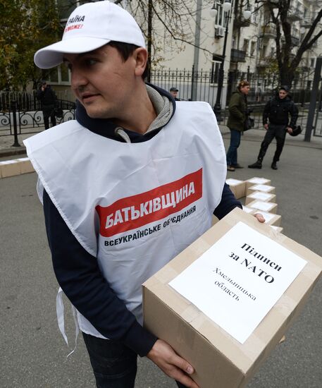 Batkivshchyna Party presents 3 million signatures in support of referendum on Ukraine's accession to NATO