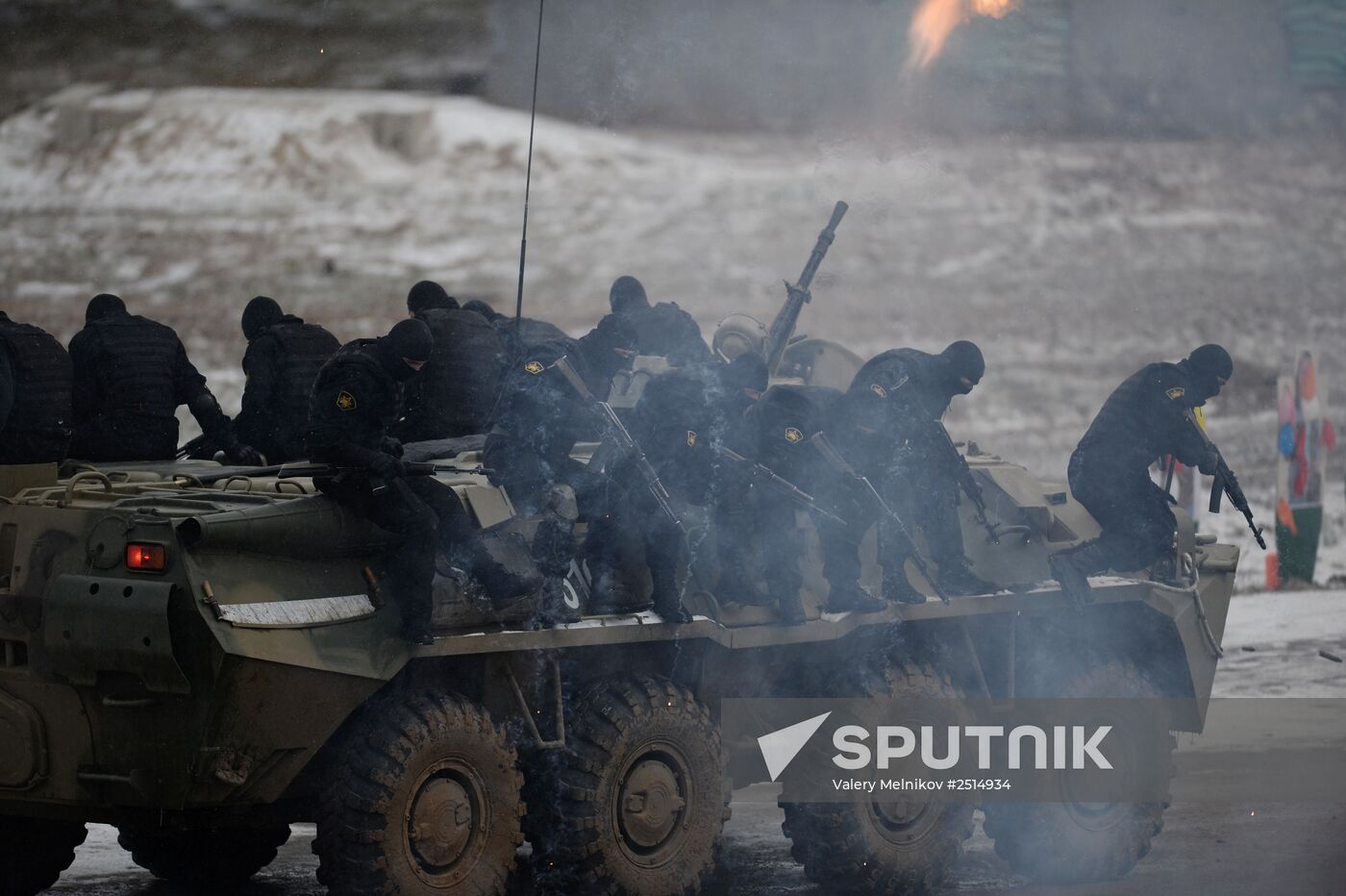 Equipment demonstration at Interpolitex-2014 security exhibition