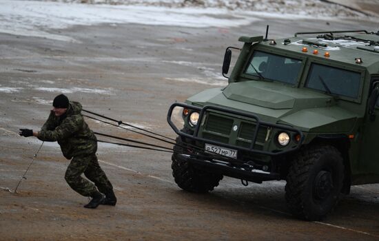 Equipment demonstration at Interpolitex-2014 security exhibition