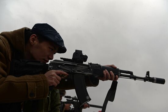 Equipment demonstration at Interpolitex-2014 security exhibition