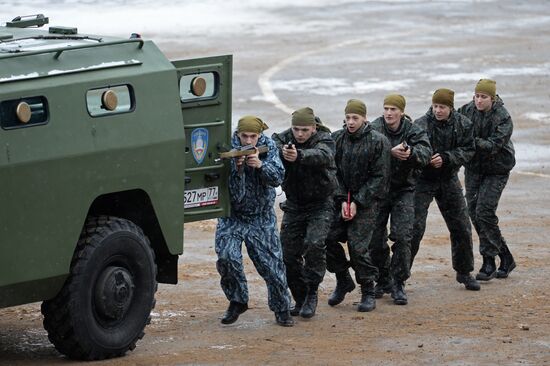 Equipment demonstration at Interpolitex-2014 security exhibition