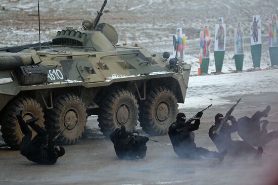 Equipment demonstration at Interpolitex-2014 security exhibition