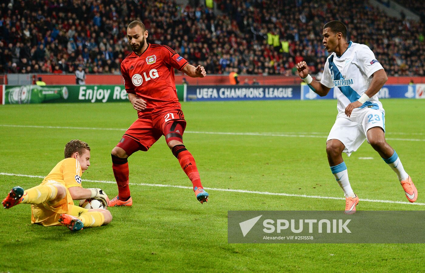 Football. UEFA Champions League. Bayer 04 vs. Zenit