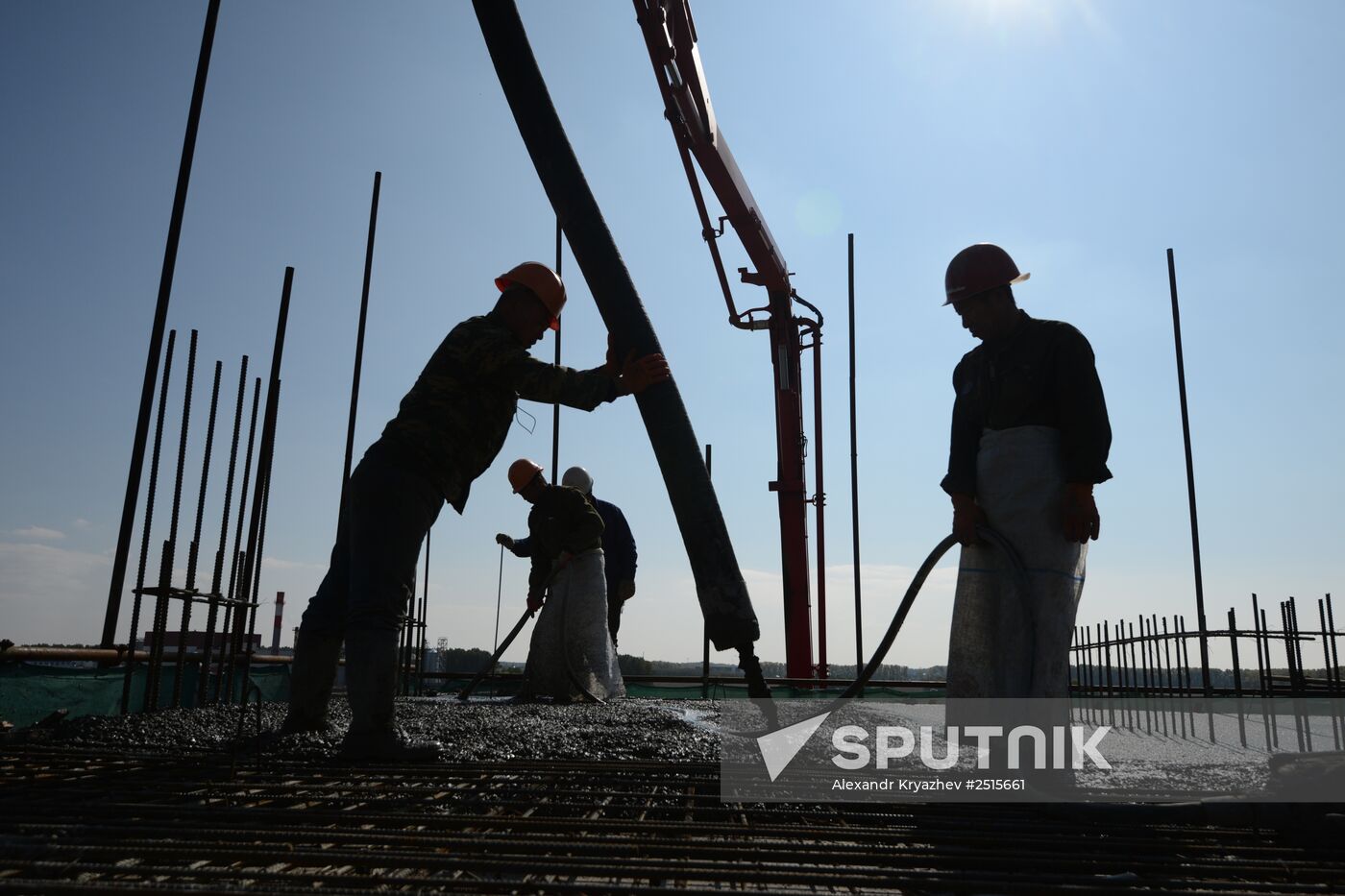 Residential housing construction in Novosibirsk