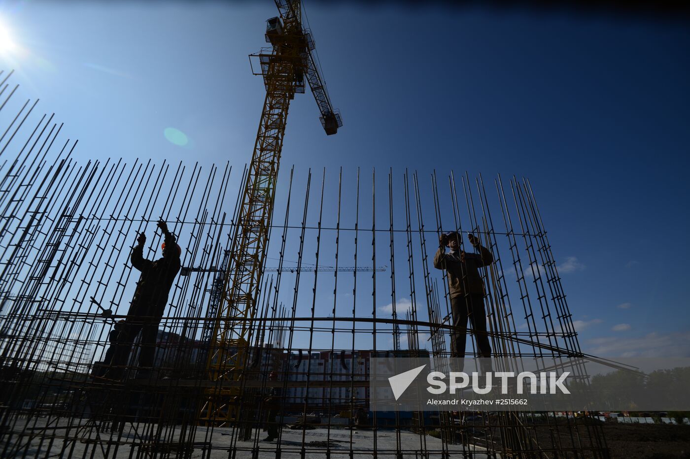 Residential housing construction in Novosibirsk