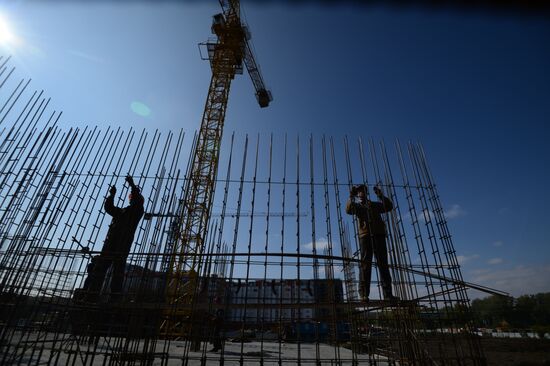 Residential housing construction in Novosibirsk