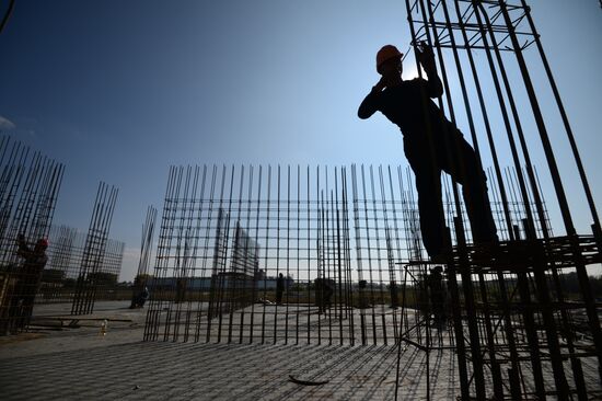 Residential housing construction in Novosibirsk