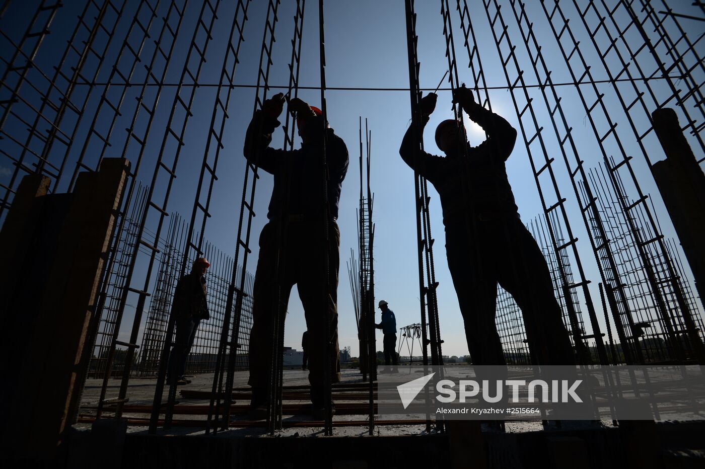 Residential housing construction in Novosibirsk