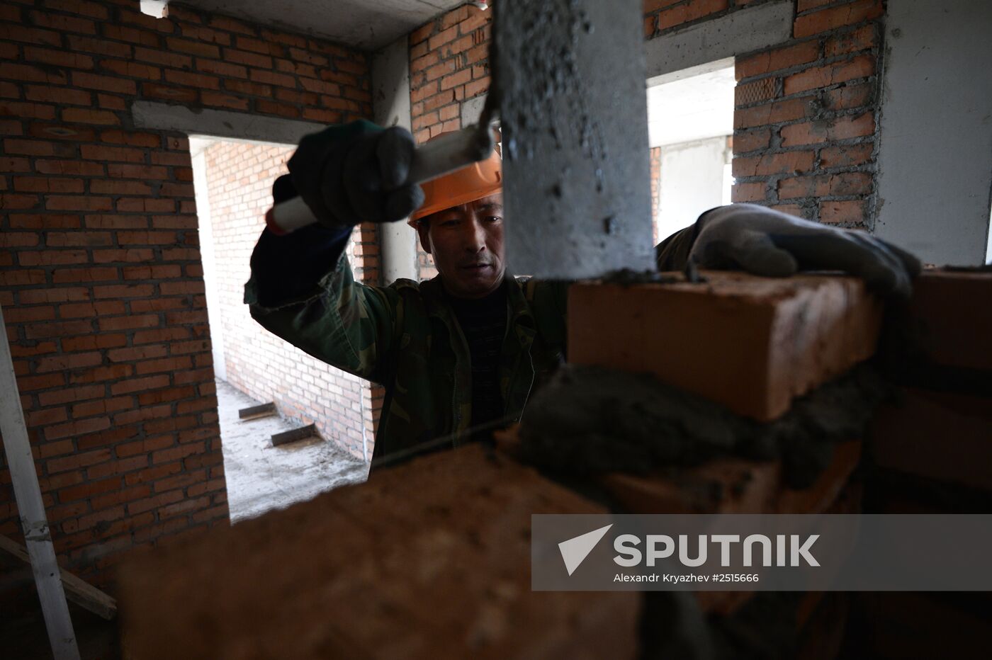 Residential housing construction in Novosibirsk