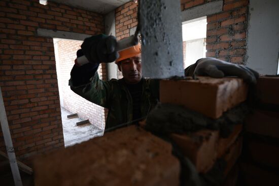 Residential housing construction in Novosibirsk