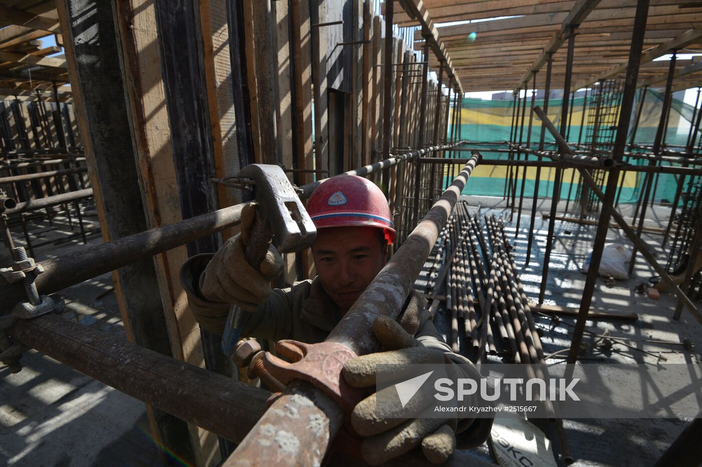 Residential housing construction in Novosibirsk