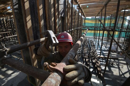 Residential housing construction in Novosibirsk