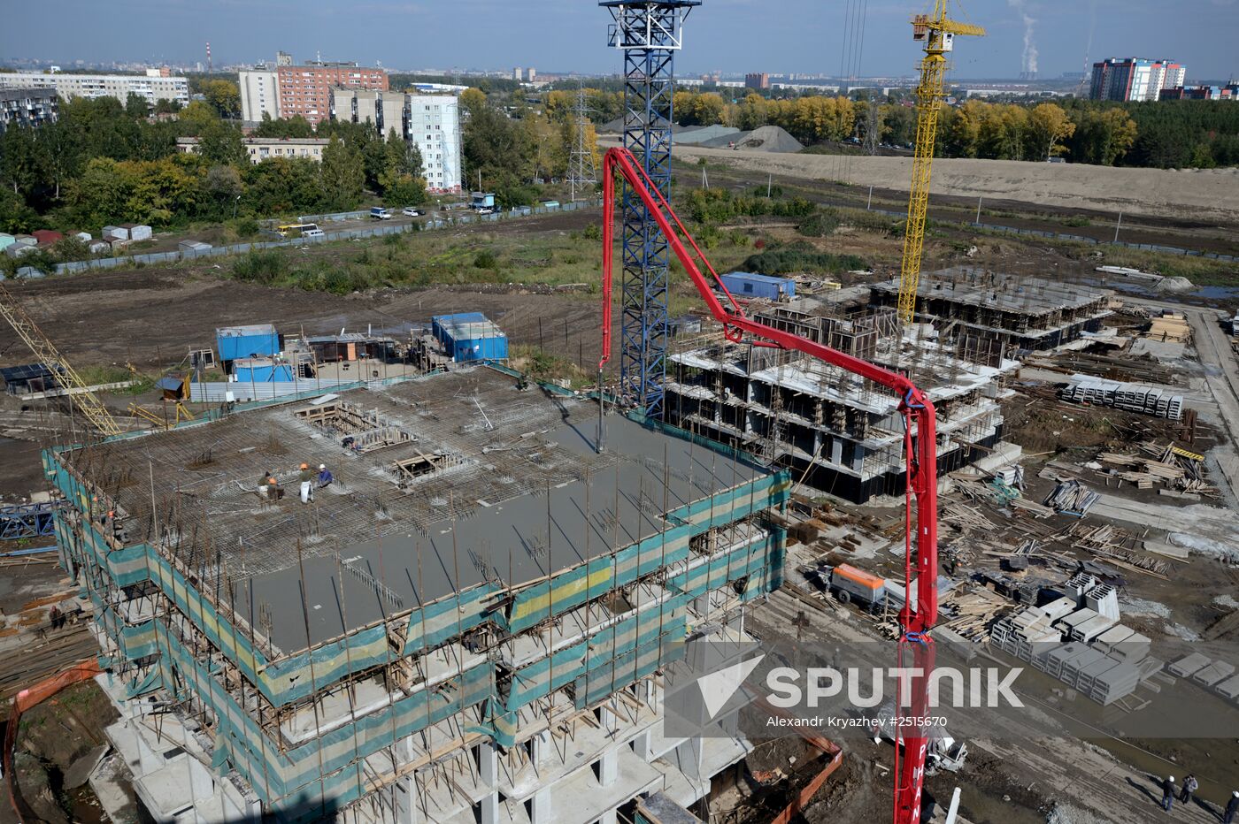 Residential housing construction in Novosibirsk