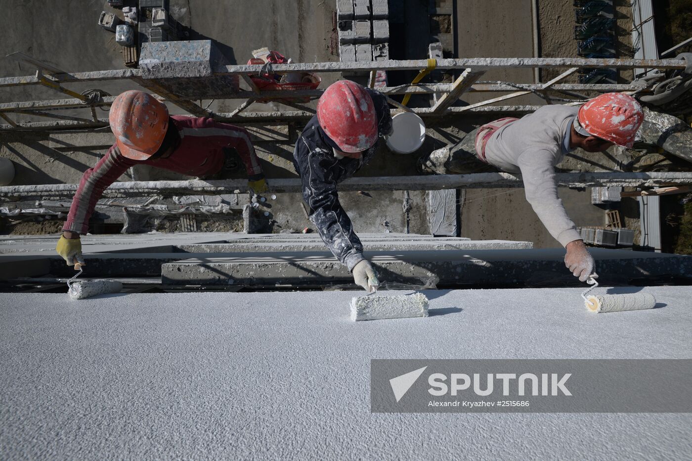 Residential housing construction in Novosibirsk