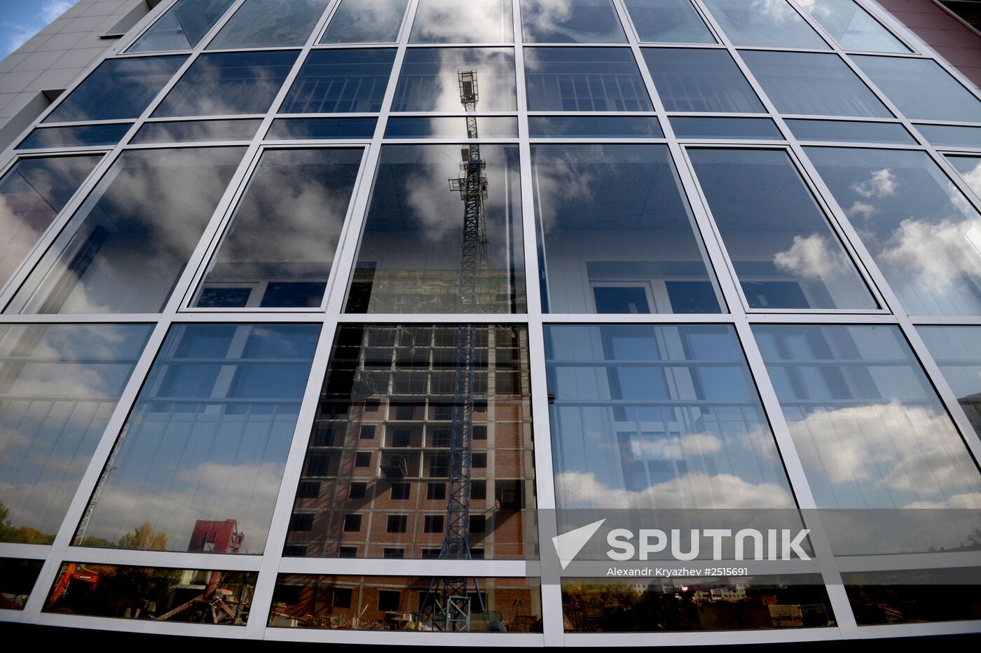 Residential housing construction in Novosibirsk
