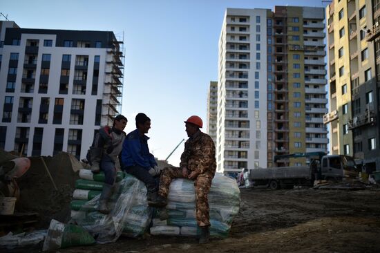 Residential housing construction in Novosibirsk
