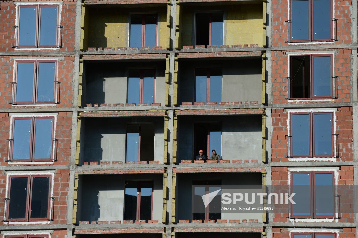 Residential housing construction in Novosibirsk