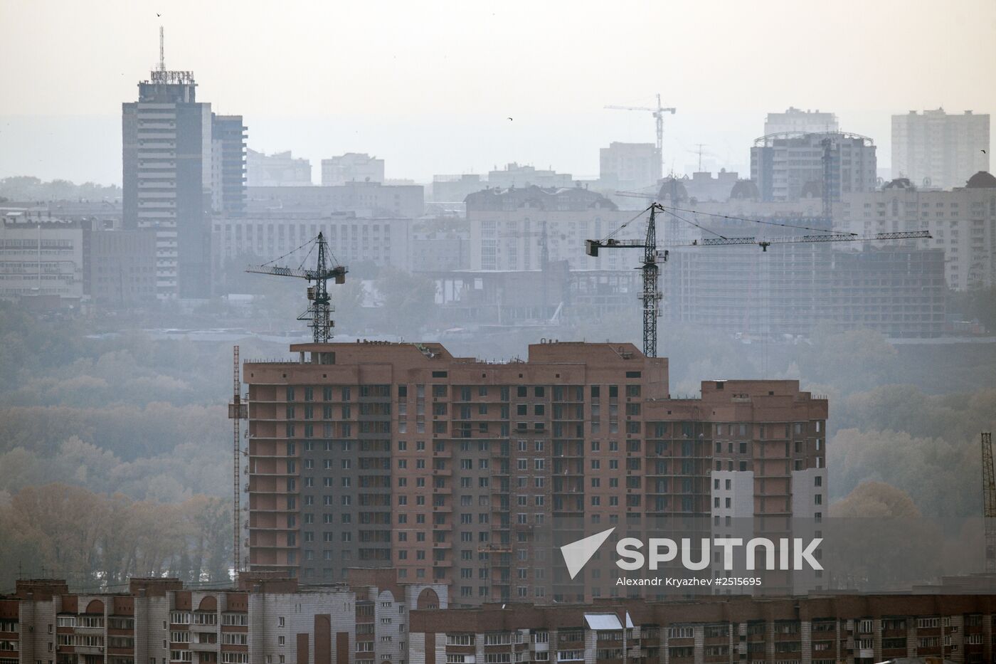 Residential housing construction in Novosibirsk