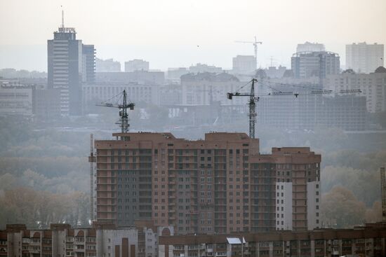 Residential housing construction in Novosibirsk