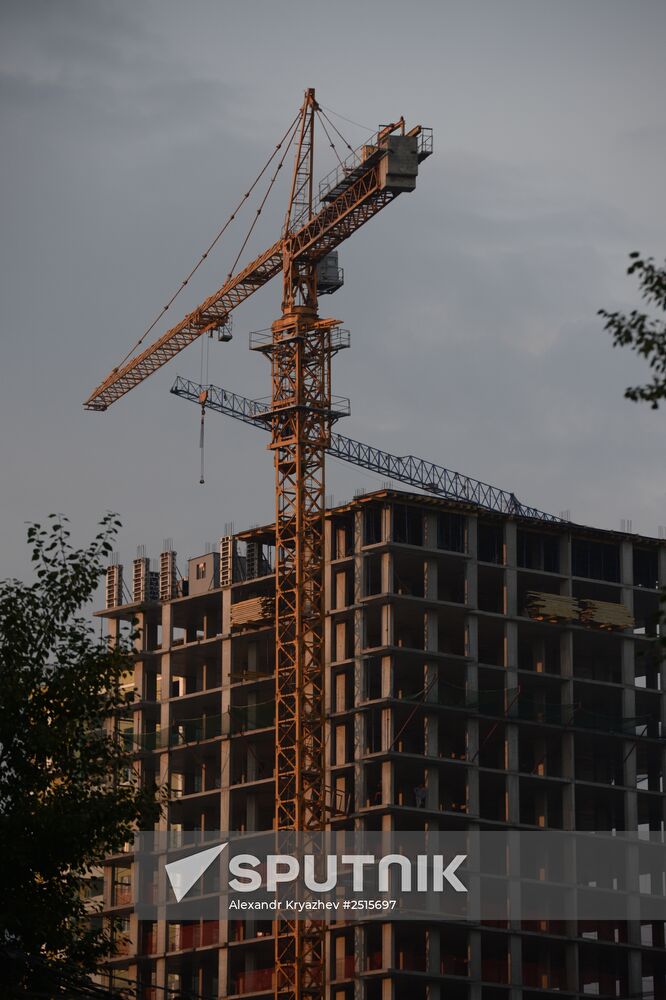 Residential housing construction in Novosibirsk