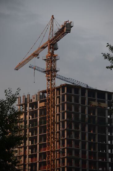 Residential housing construction in Novosibirsk