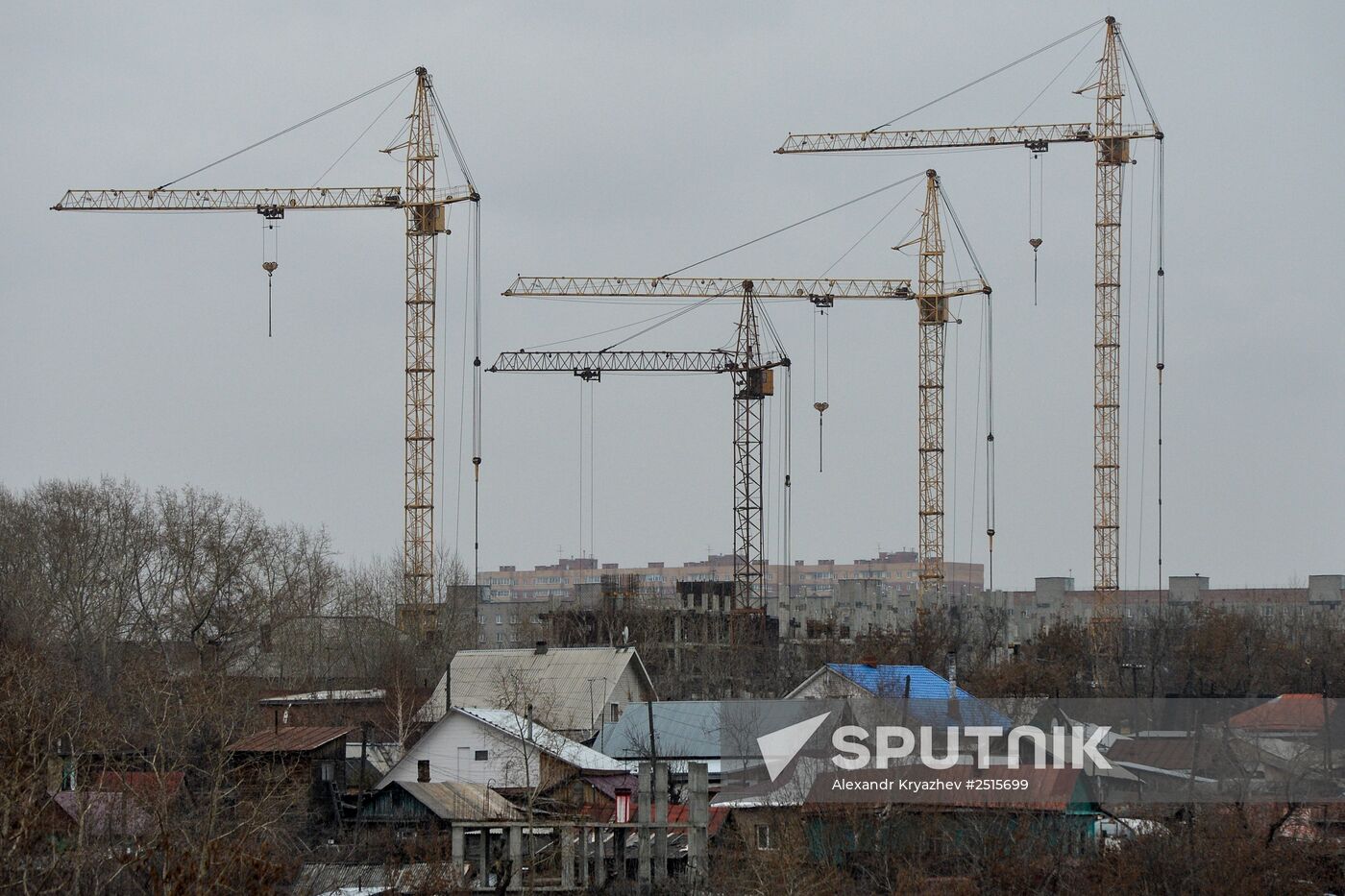 Residential housing construction in Novosibirsk