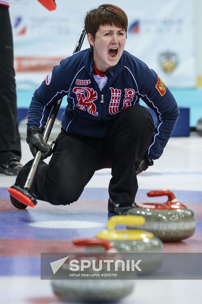 Curling. Russian Super Cup. Day two