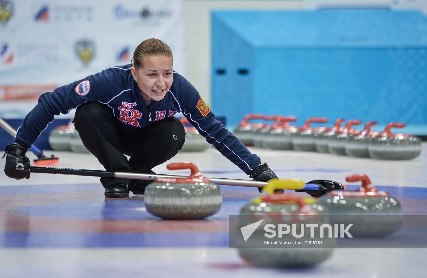 Curling. Russian Super Cup. Day two