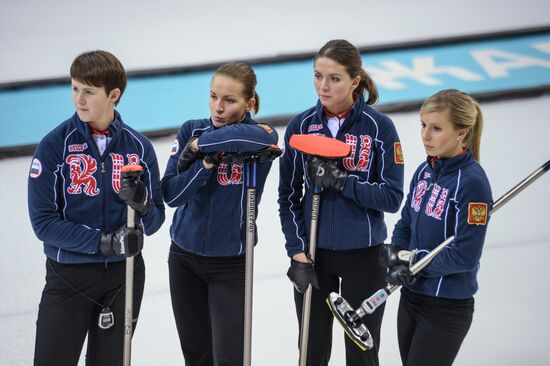 Curling. Russian Super Cup. Day two