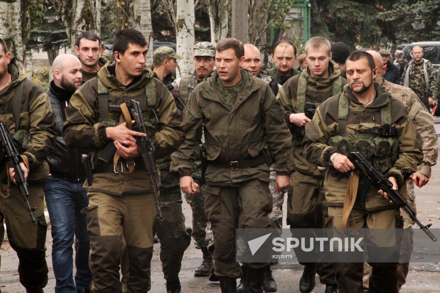 Prime Minister of Donetsk Republic Alexander Zakharchenko in Novoazovsk