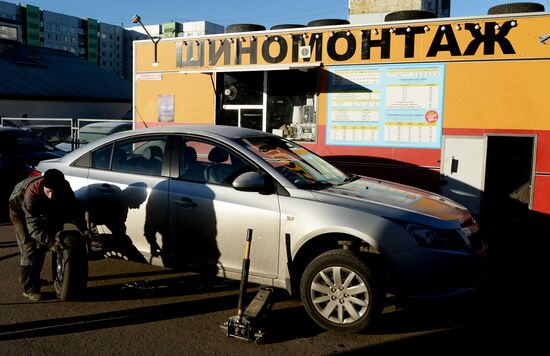 Tire workshop in Veliky Novgorod