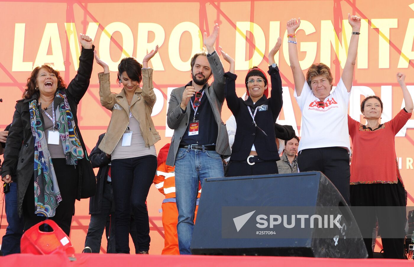 Rally organized by the Italian General Confederation of Labour