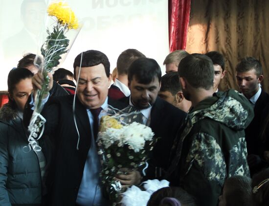 Singer Iosif Kobzon in Donetsk region