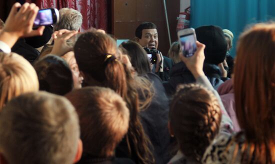 Singer Iosif Kobzon in Donetsk region