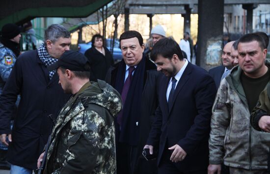 Singer Iosif Kobzon in Donetsk region