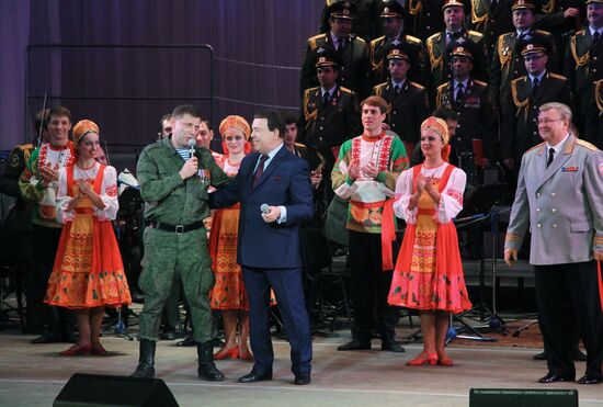 Singer Iosif Kobzon in Donetsk region