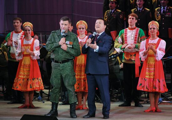 Singer Iosif Kobzon in Donetsk region