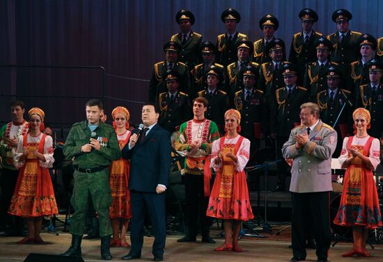 Singer Iosif Kobzon in Donetsk region