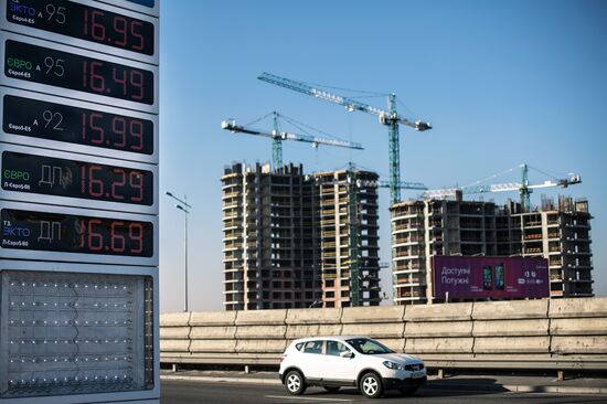 Fuel prices at Ukraine's gas stations