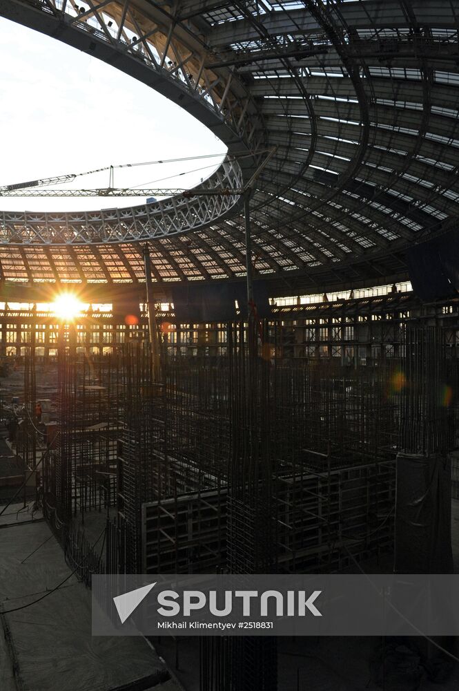 Vladimir Putin inspects progress in Luzhniki Sports Arena reconstruction