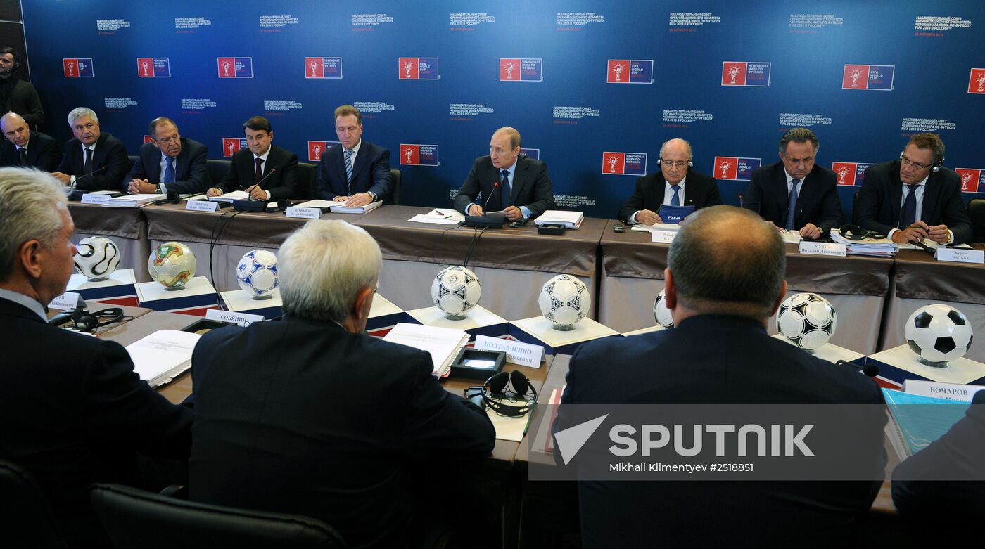 Vladimir Putin inspects progress in Luzhniki Sports Arena reconstruction